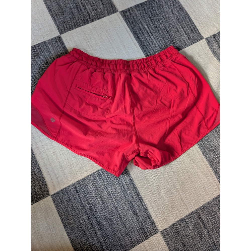 Lululemon Hotty Hot High-Rise Lined Shorts Red Size 10 Athletic Running Gym - Picture 5 of 5